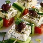 Blitzschnelle Feta Spieße mit Gurke: Frisches Rezept leicht gemacht