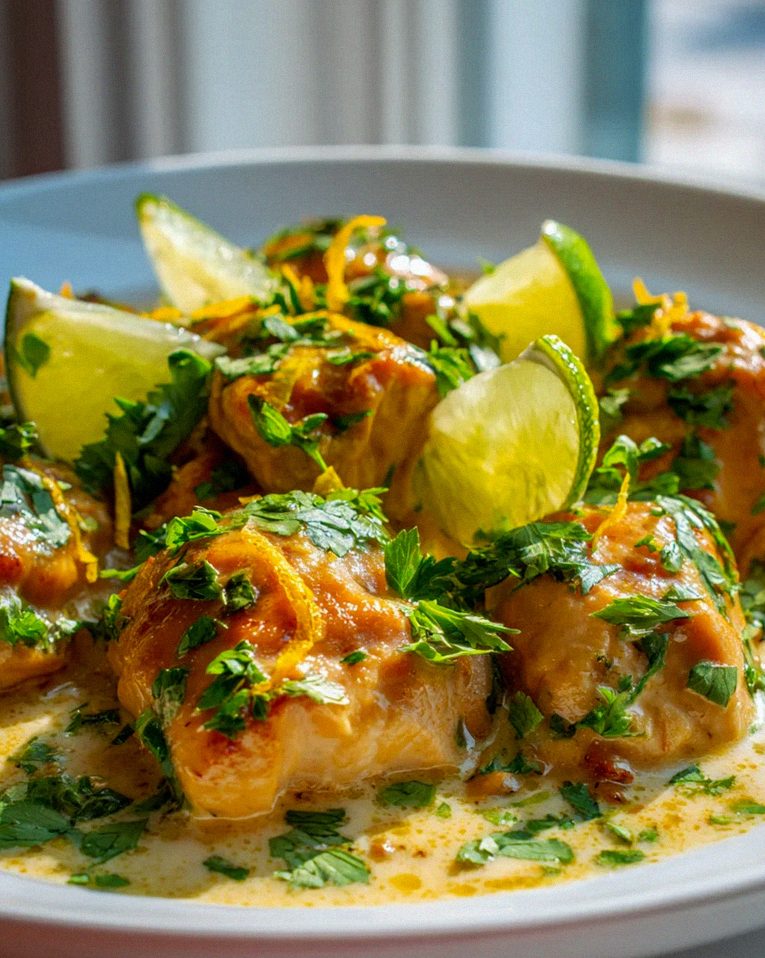 Brasilianisches Kokosnuss Hühnchen mit Limette & Koriander Rezept