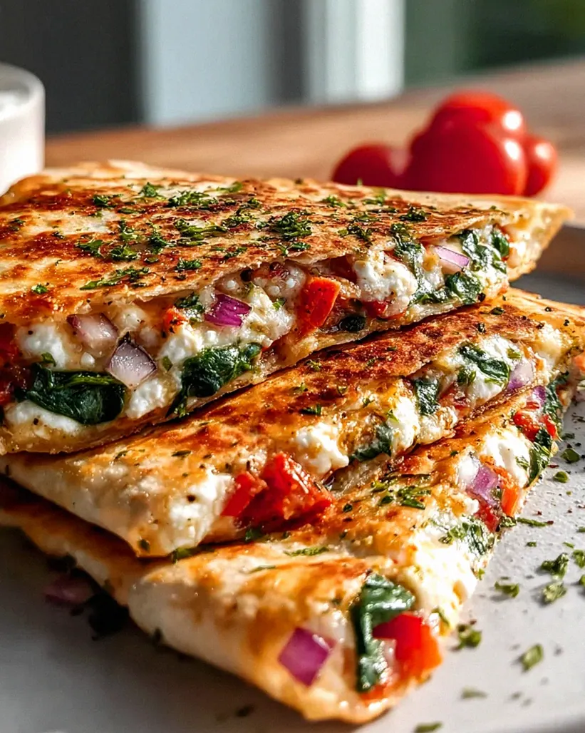 Cheesy Mediterranean Quesadilla: Leckere Fusion aus Käse und Gemüse