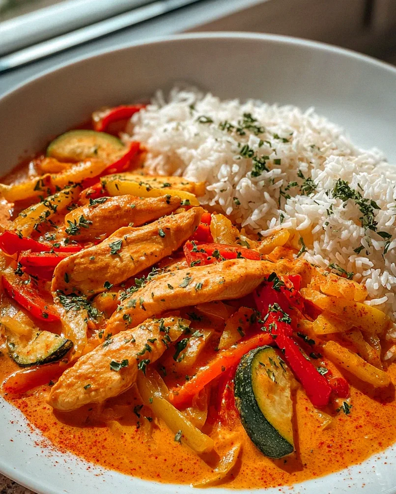 Cremiges Paprika Zucchini Hähnchen: Dein schnelles Lieblingsrezept! – Schritt 2