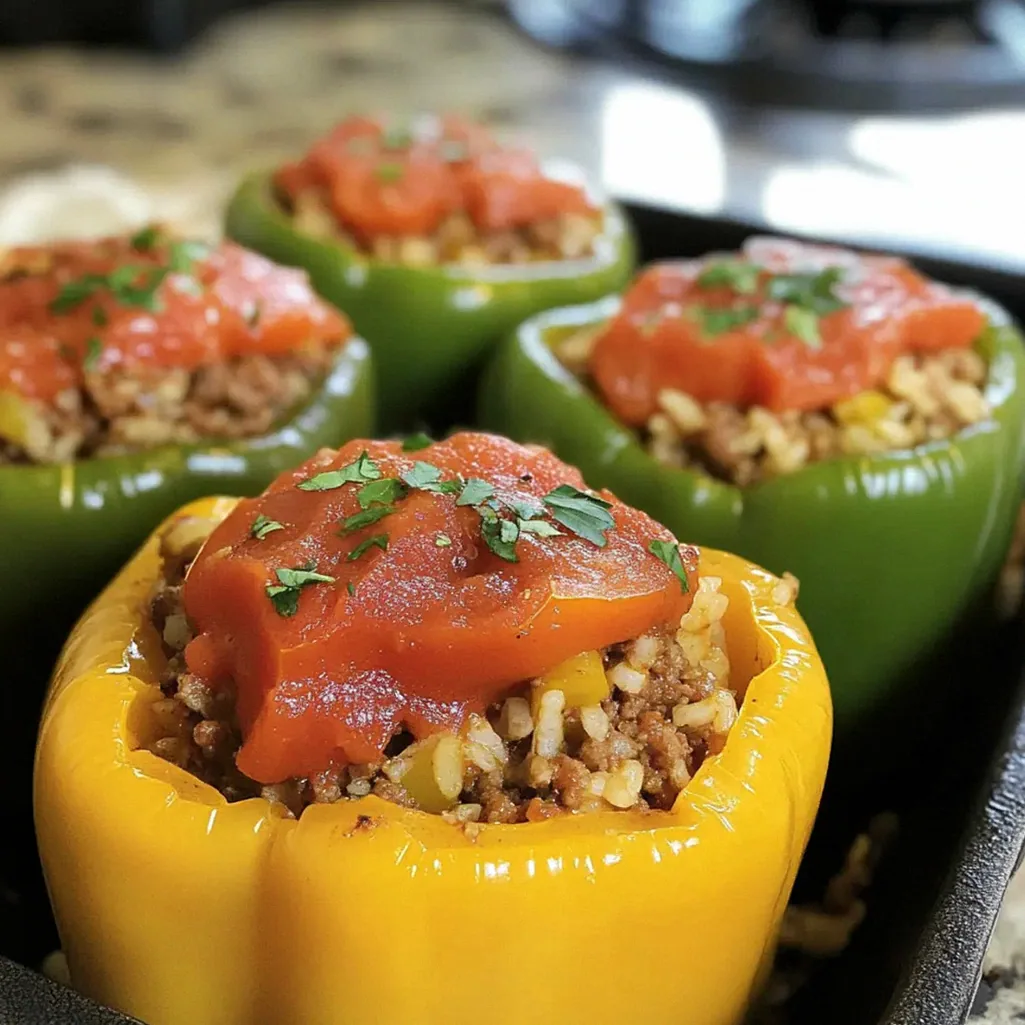 Crock-Pot gefüllte Paprika für gemütliche Abendessen