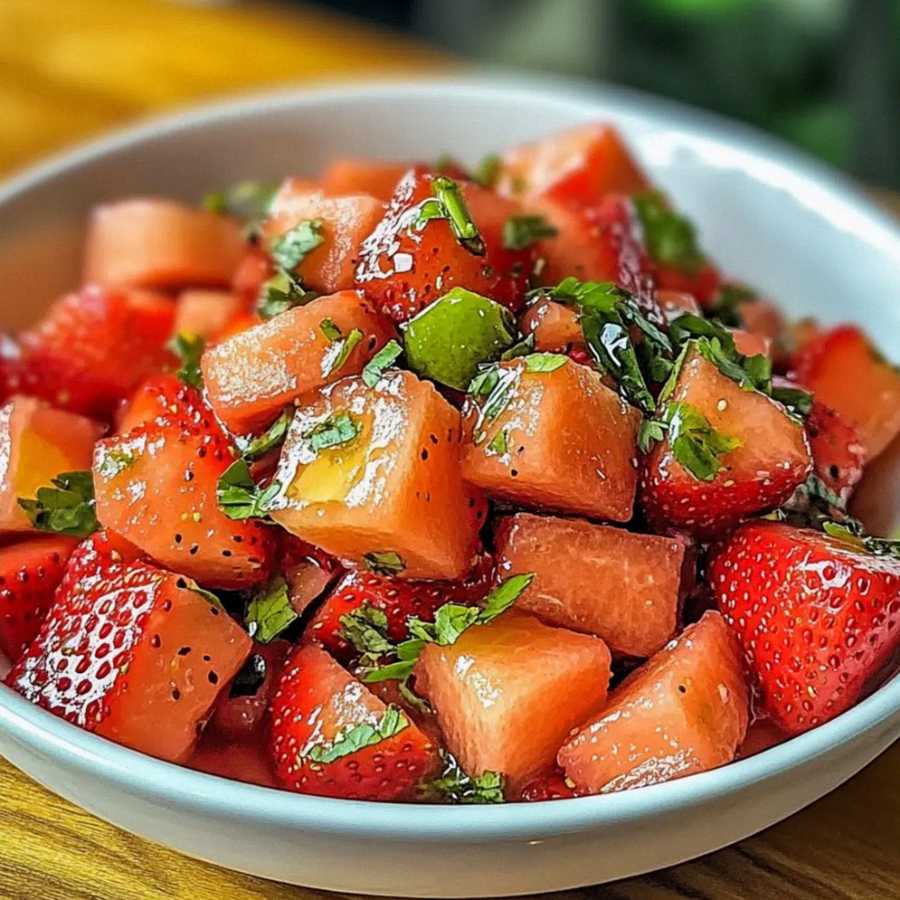 Erdbeere Wassermelone: Erfrischender Salat für den Sommer – Schritt 2