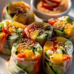 Frische Sommerrollen mit cremiger Erdnusssauce genießen