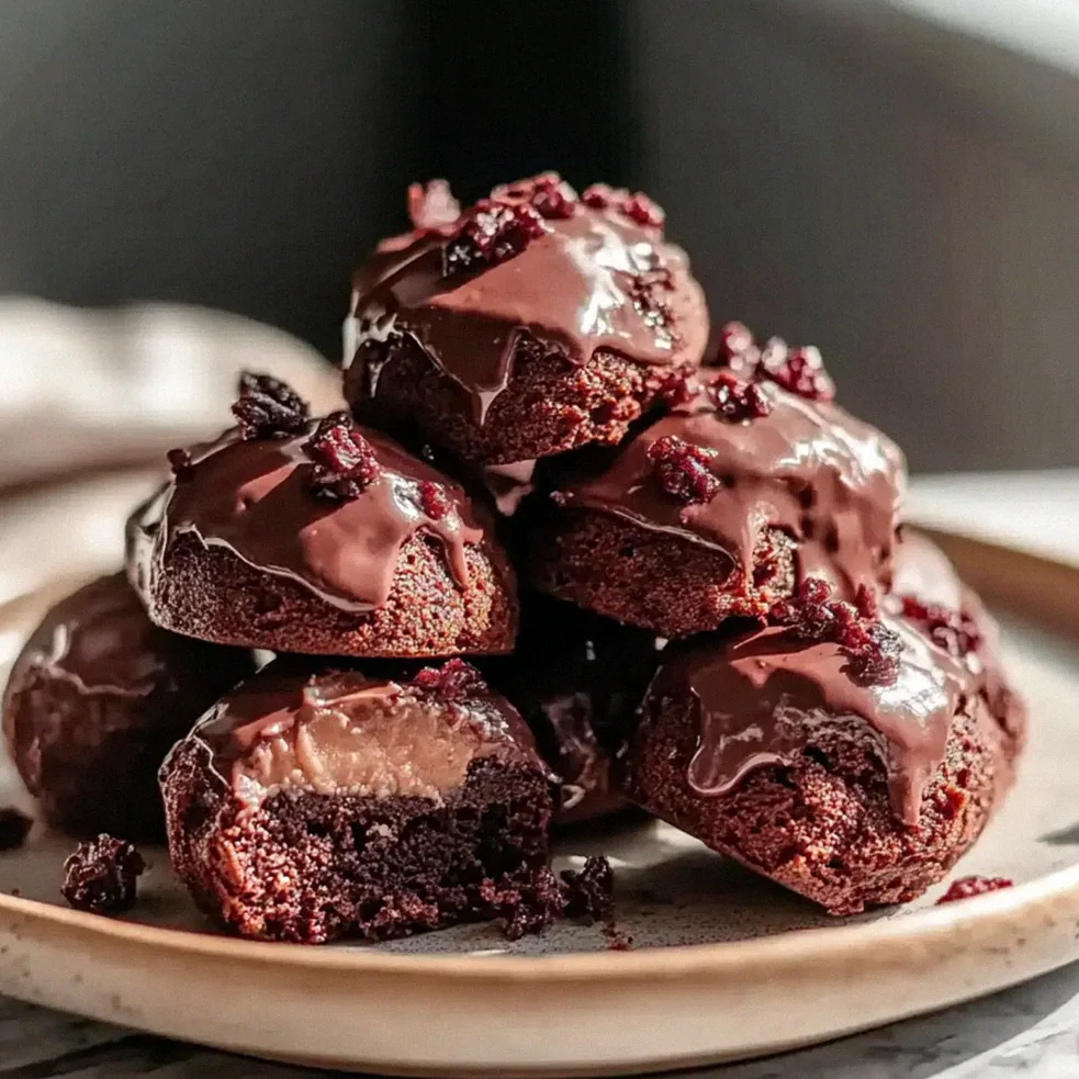 Hüttenkäse Brownie Bällchen Schnell und Einfach