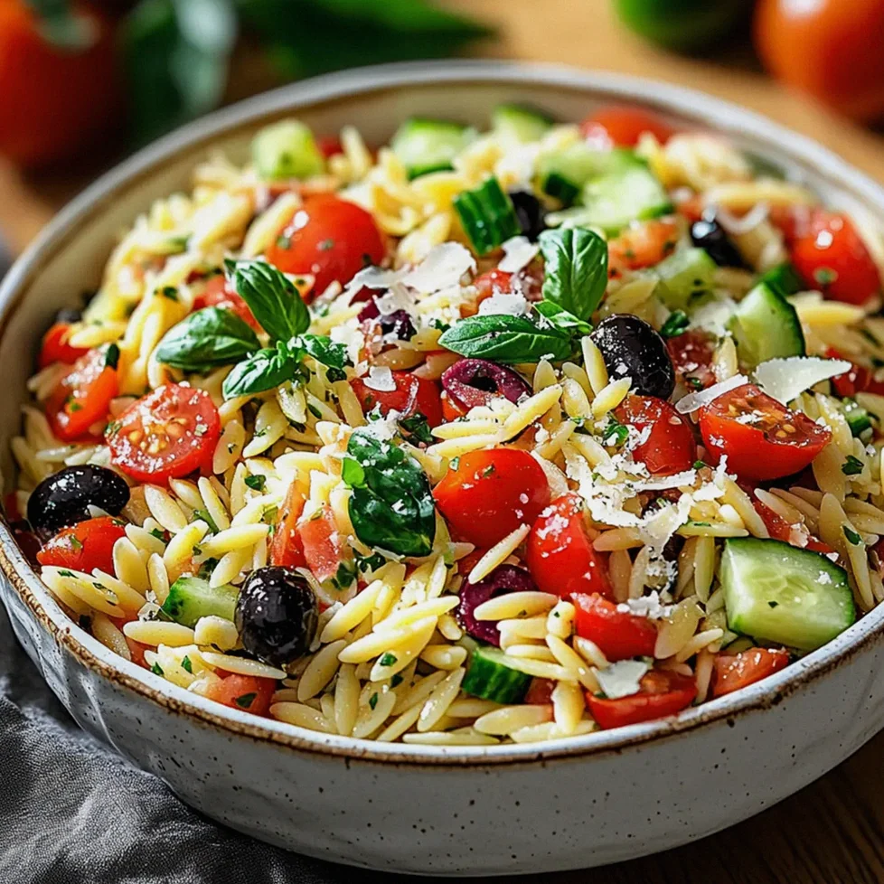 Italienischer Orzo Nudelsalat