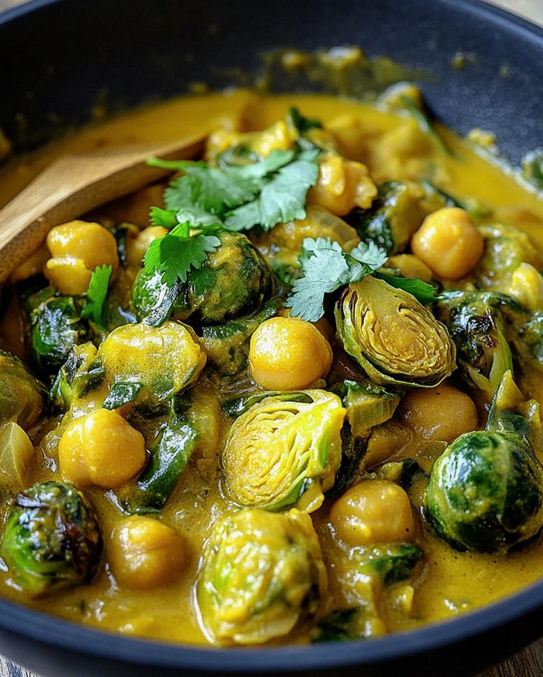 Rosenkohl-Curry mit Kichererbsen