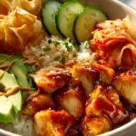 Würzige Honig-Hähnchen-Bowls mit köstlicher Yum Yum Soße