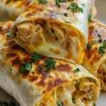 Zartschmelzende Käse-Knoblauch Hähnchen Wraps