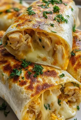 Zartschmelzende Käse-Knoblauch Hähnchen Wraps
